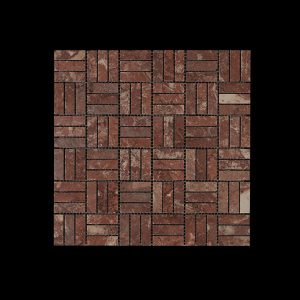 Rosso Chocolate Block Mosaic DK 048 Polished