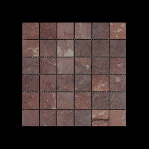 Rosso Chocolate Mosaic 4.8x4.8 DK010 HONED